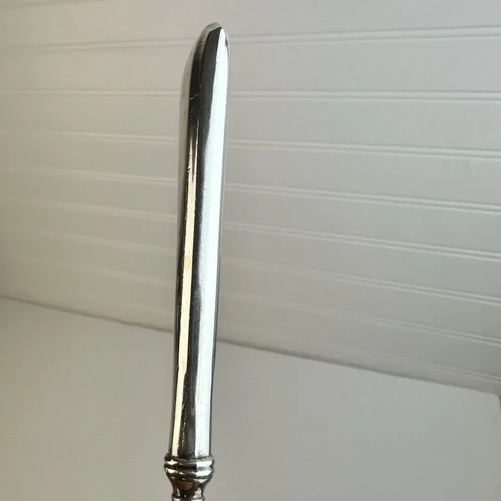 Elegant Sterling Silver Handle Cold Meat Serving Fancy Silverplate Fork 8.5”